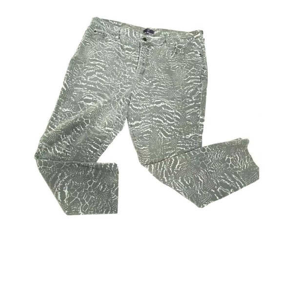 NYDJ  20W Skinny High Rise Stretch Gray Camouflage Ankle Pants Lift Tuck - Picture 2 of 11